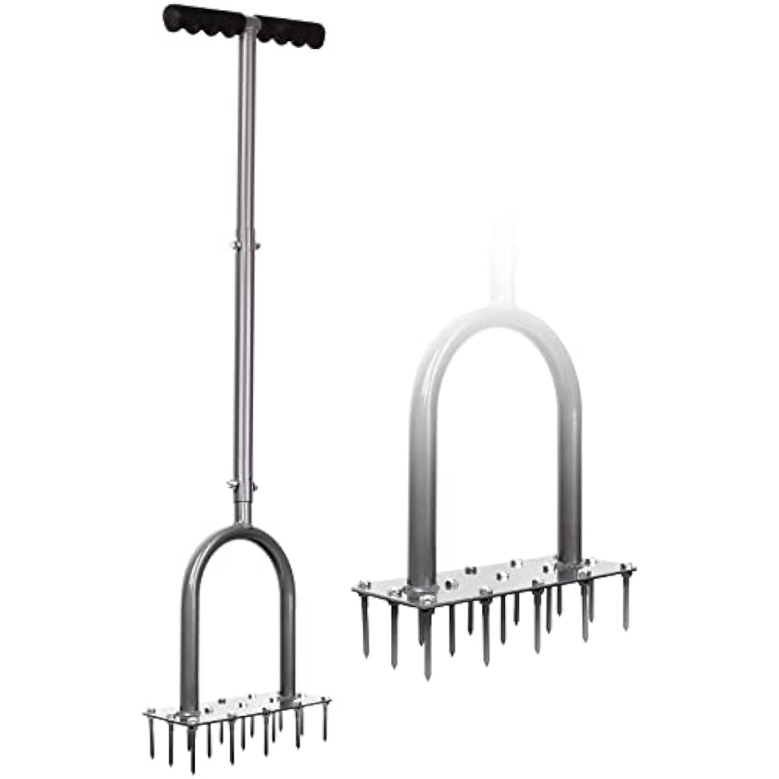 Walensee Lawn Aerator Spike Metal Manual Dethatching Soil Aerating Lawn with 15 Iron Spikes, Pre-Assembled Grass Aerator Tools for Yard, Lawn Aeration, Garden Tool, Revives Lawn Health, Patent Pending