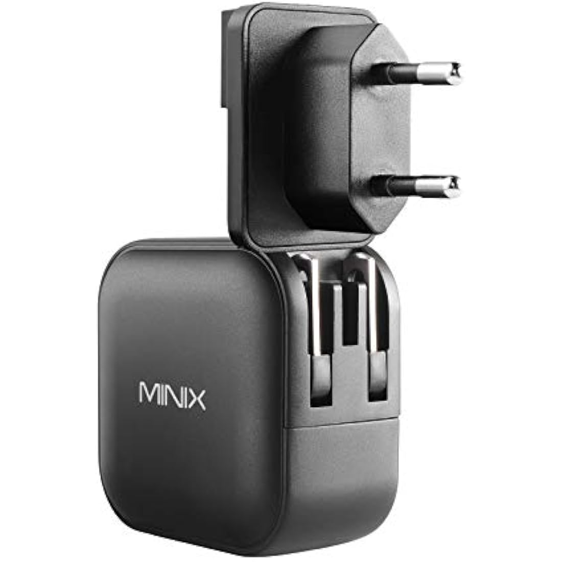 MINIX 66W Turbo 3-Port GaN Wall Charger 2 x USB-C Fast Charging Adapter, 1 x USB-A Quick Charge 3.0, Compatible with Laptop, iPad Pro, iPhone 14 Pro,Max XR XS X SE2 and More (NEO P1)