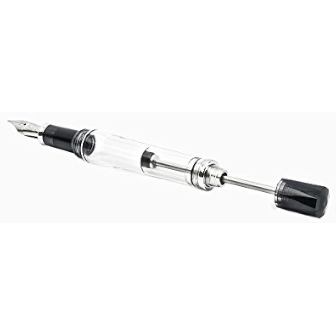 Twsbi VAC 700R Clear Fountain Pen, Resin, Metal, Transparent/Black