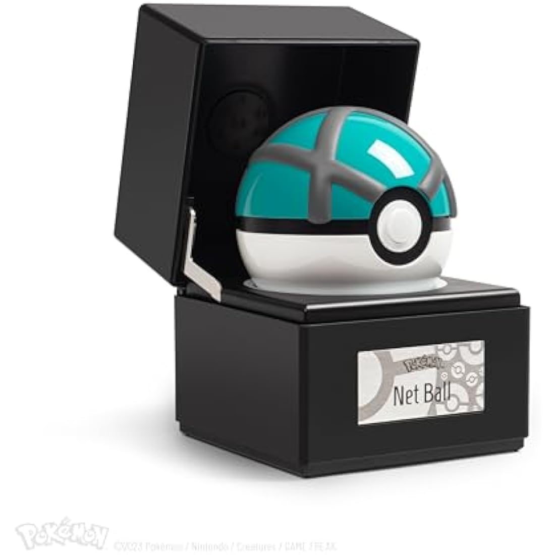 The Wand Company Original Poké Ball Authentic Replica - Realistic, Electronic, Die-Cast Poké Ball with Display Case Light Features – Officially Licensed by Pokémon