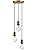 Yosoan Lighting Industrial Cluster 3 Way Pendant Light Fittings, Loft Bar Triple Hanging Pendant Ceiling Lights for Kitchen Island Living Room Dining Room (Antique)