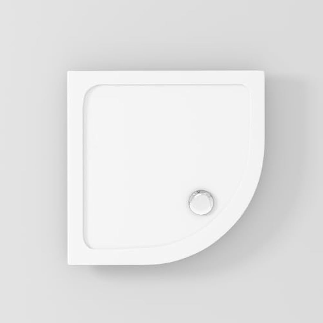 Quadrant 900 x 900mm Shower Tray Pearlstone for Shower Enclosure Cubicle with Waste Trap