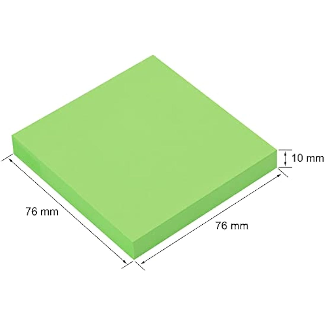 ZCZN 48 Pads Sticky Notes, 76 x 76 mm, 100 Sheets/Pad, 6 Bright Colours Self-Stick Note Pads for Reminders, Value Pack