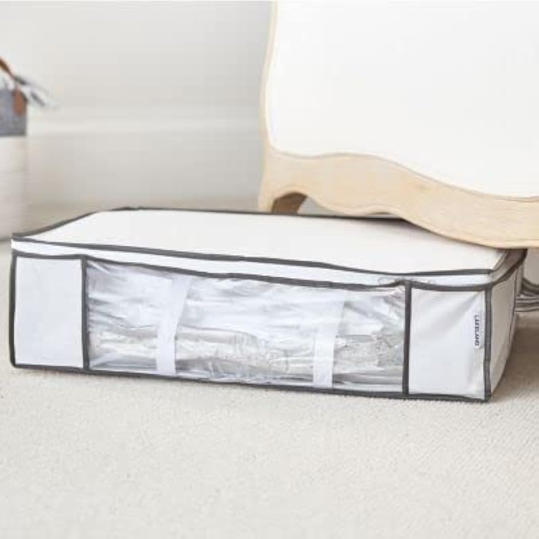Lakeland Vacuum Clothes and Duvet Storage Tote Bag - 50L Underbed Stores Double Duvet & 4 Pillows