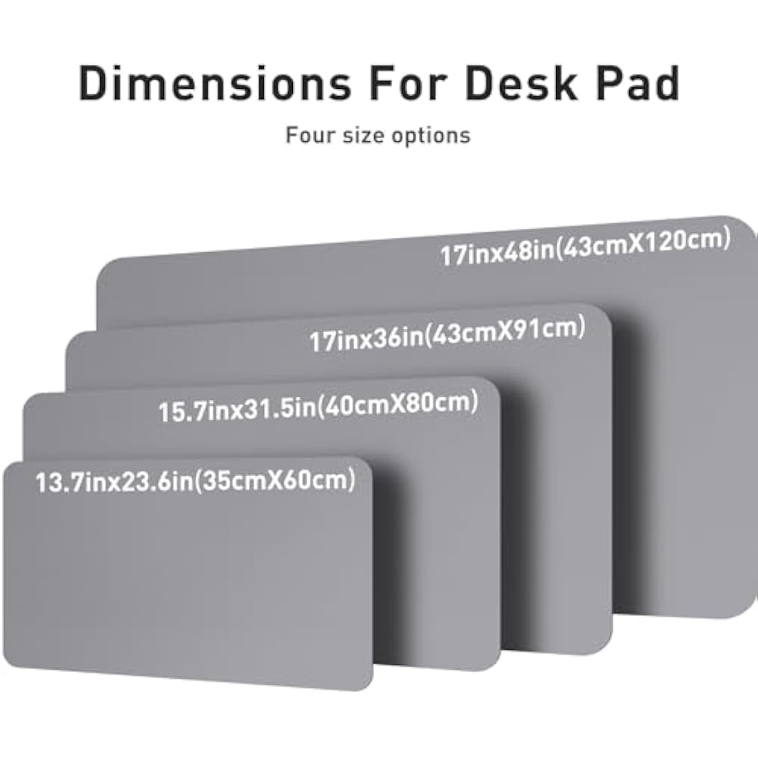 Aothia Leather Desk Pad Protector,Mouse Pad,Office Desk Mat, Non-Slip PU Leather Desk Blotter,Laptop Desk Pad,Waterproof Desk Writing Pad for Office and Home (91cmx43cm,Light Grey)