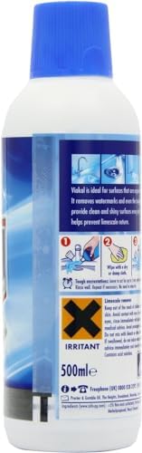 Viakal Limescale Remover Liquid, Classic, Cleaning Products, Bathroom Cleaner, 5 Litre (500 ml x 10)