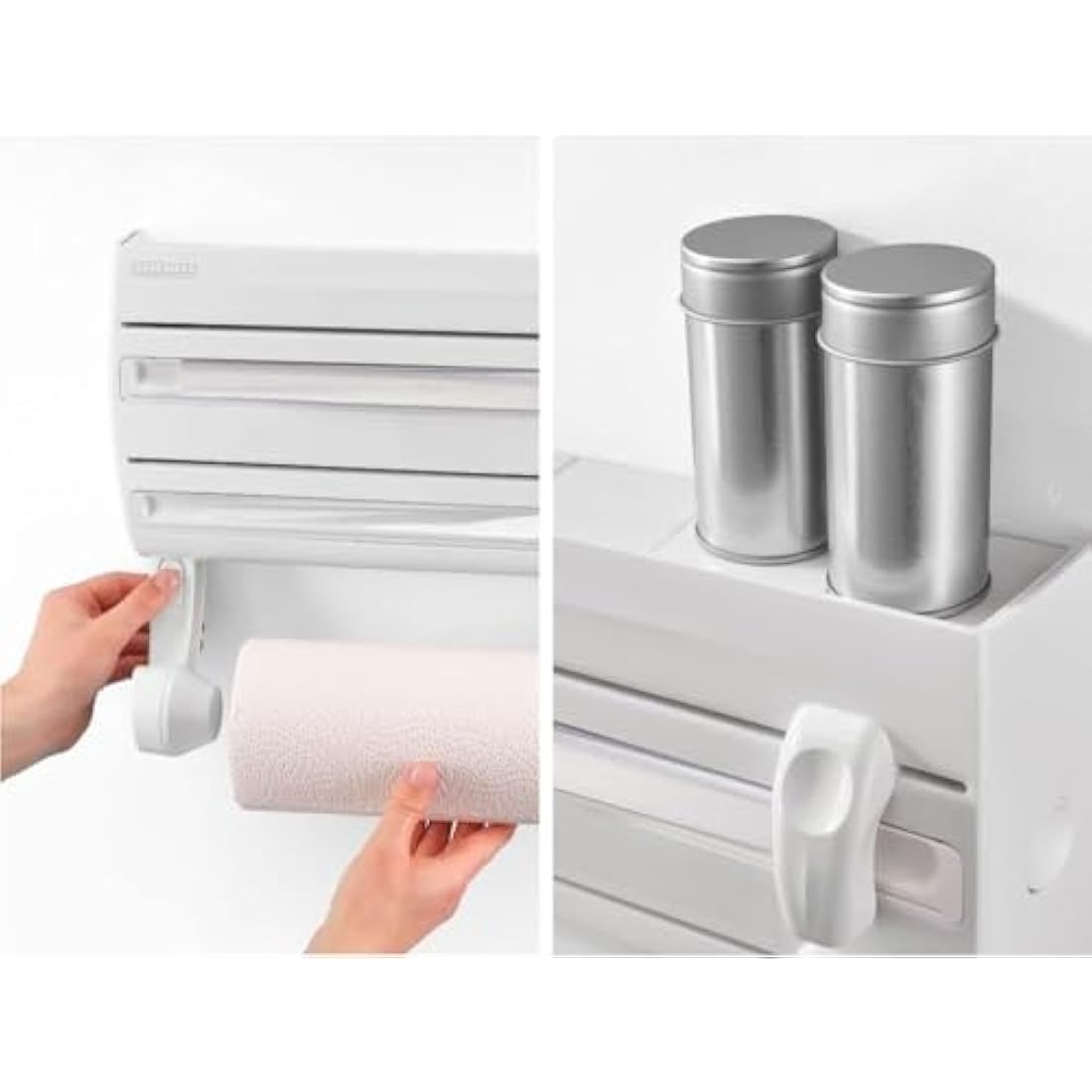 Leifheit Parat F2, Wall Mounted Cling Film & Foil Dispenser, Easy-Install Holder for Rolls up to 30 cm Wide, White
