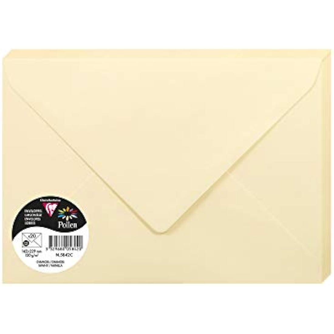 Clairefontaine - Ref 5842C - Pollen Envelopes (Pack of 20) - C5 Sized, 120gsm Paper, Gummed Seal, Inkjet & Laser Printer Compatible, Acid Free - Tawny