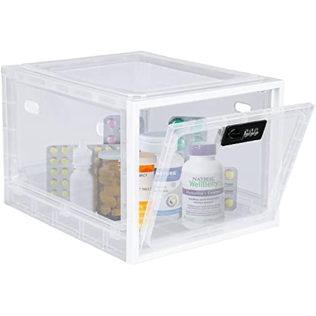 Lalifebuss Medicine Lock Box, Medication Lockable Container for Refrigerator Food Safe Locking Locker Tablet Phone for Kitchen Home School and Office Safety
