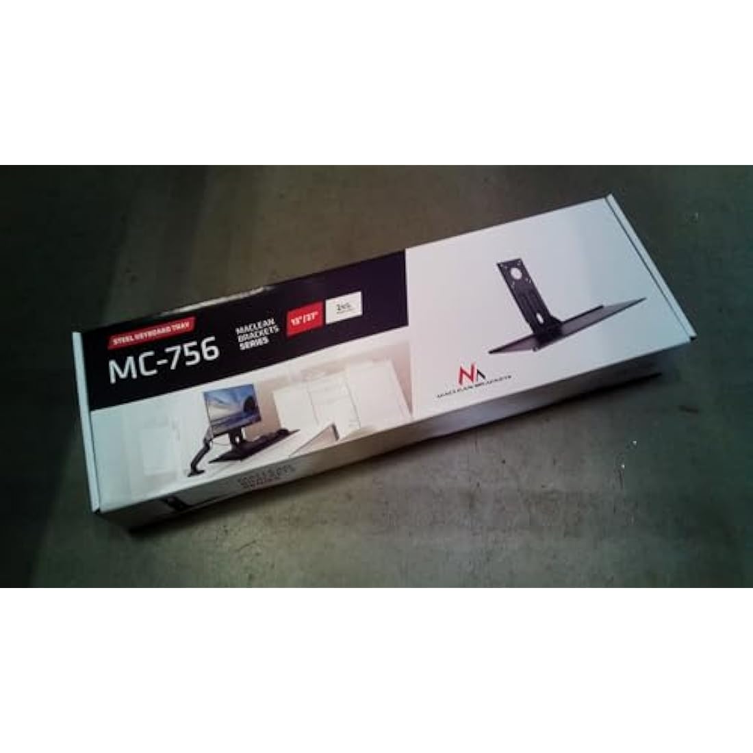 Maclean MC-756 Keyboard Support VESA 75x75 100x100 Keyboard and Mouse Support bracket for monitor brackets
