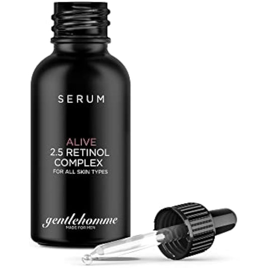 Gentlehomme Retinol Face Serum for Men - Natural Dark Spot Remover Serum for Face- Anti-Wrinkle, Firming Serum for All Skin Types- 30 mL
