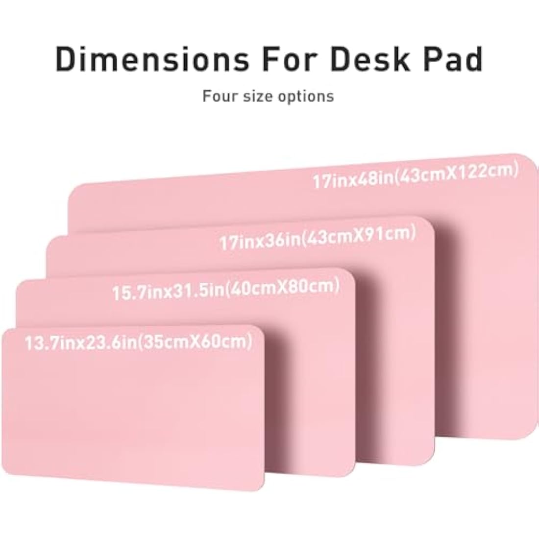 Aothia Leather Desk Pad Protector,Mouse Pad,Office Desk Mat, Non-Slip PU Leather Desk Blotter,Laptop Desk Pad,Waterproof Desk Writing Pad for Office and Home (80cm x 40cm, Fairy Pink)