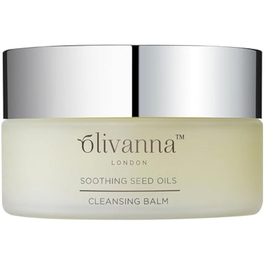 Olivanna Cleansing Balm | Deep Face Cleanser With Soothing Seed Oils | Facial Cream | Anti-Inflammatory & Omega-Rich Make Up Remover | Protecting & Hydrating Skin Cleanser | Organic Oil Based Formula