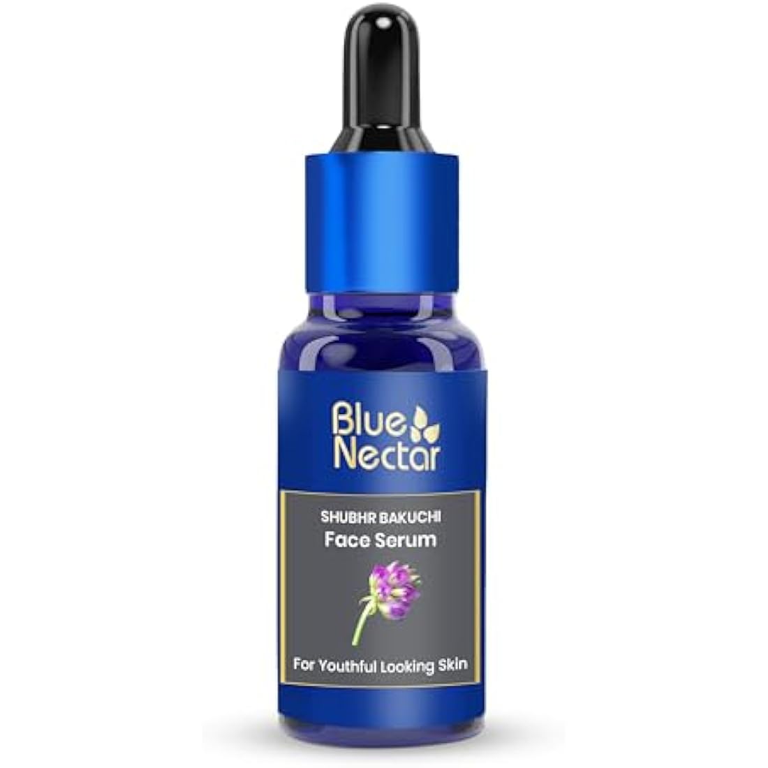 Blue Nectar Bakuchiol Serum for Face with Babchi Oil Extract | Ayurveda Retinol Free Face Serum for Aging Skin | Oil Free Face Moisturizer for Women & Men (10 Herbs, 30ml)