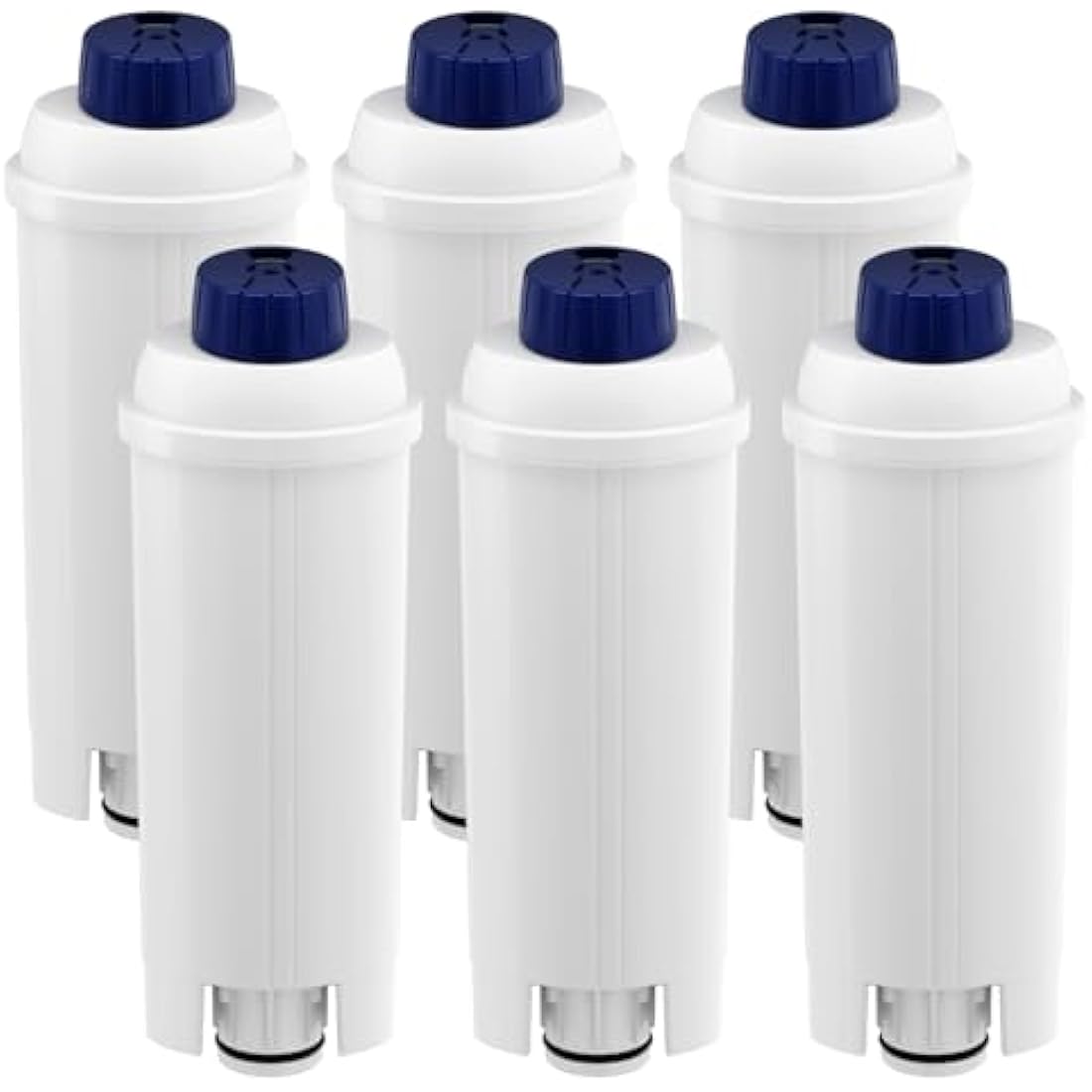 6 Pack Coffee Machine Water Filter Replacement for DeLonghi DLSC002 Includes Versions of De'Longhi ECAM, ETAM, EC, BC Series.