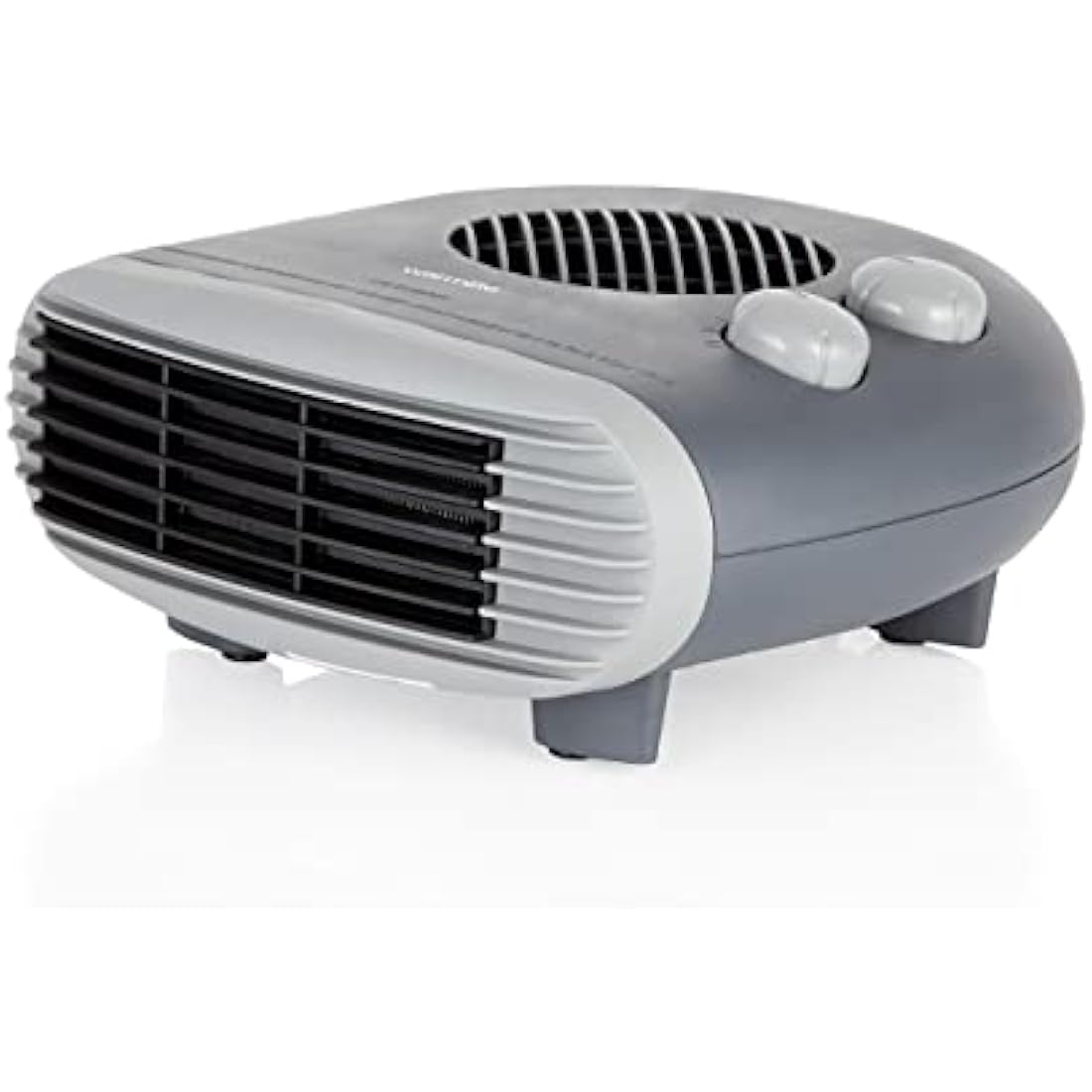 Warmlite WL44004DT 2000W Portable Flat Fan Heater with 2 Heat Settings and Overheat Protection, Dark Titanium