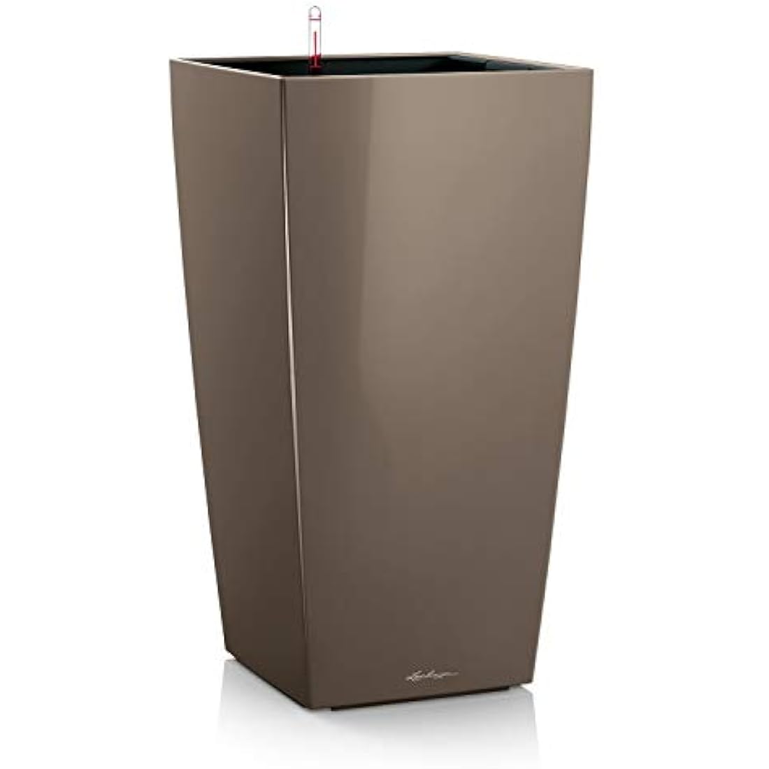 LECHUZA CUBICO Premium 30 taupe high gloss 18214