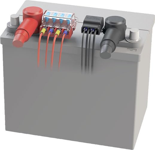 Blue Sea Systems 5024 ST Blade Fuse Block Battery Terminal Mount 4 Circuit Kit