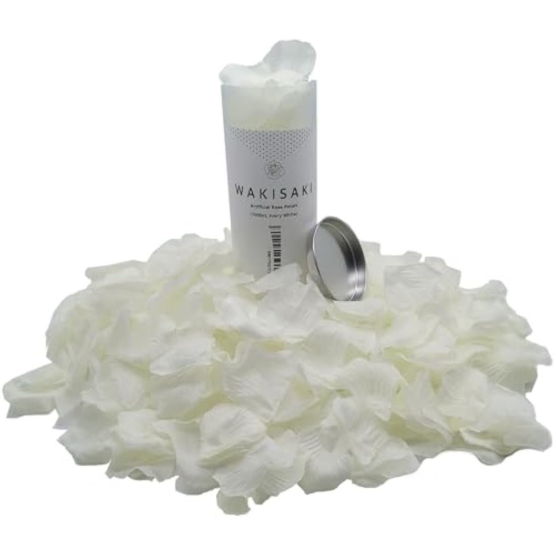 WAKISAKI Premium Artificial Fake Rose Petals, Hand-separated, Ready-to-use, Deodorized, for Romantic Night, Wedding, Event, Party, Decoration (1000 Count, Ivory White)