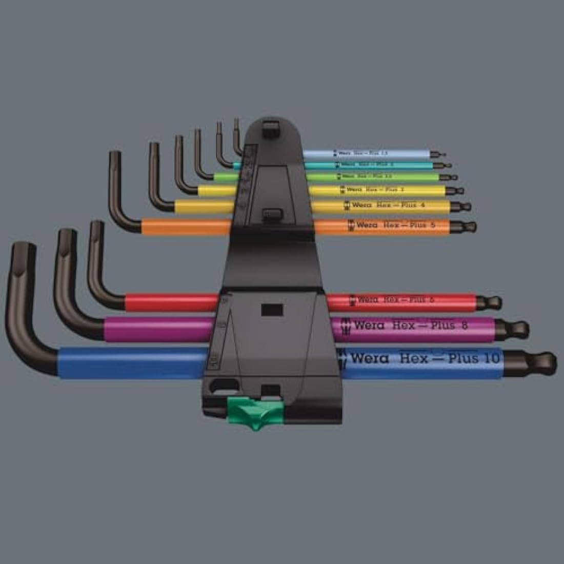 Wera 950 SPKL/9 SM N SB Multicolour BlackLaser L-key set, 9pc, Metric, 1.5-10mm, 05073593001