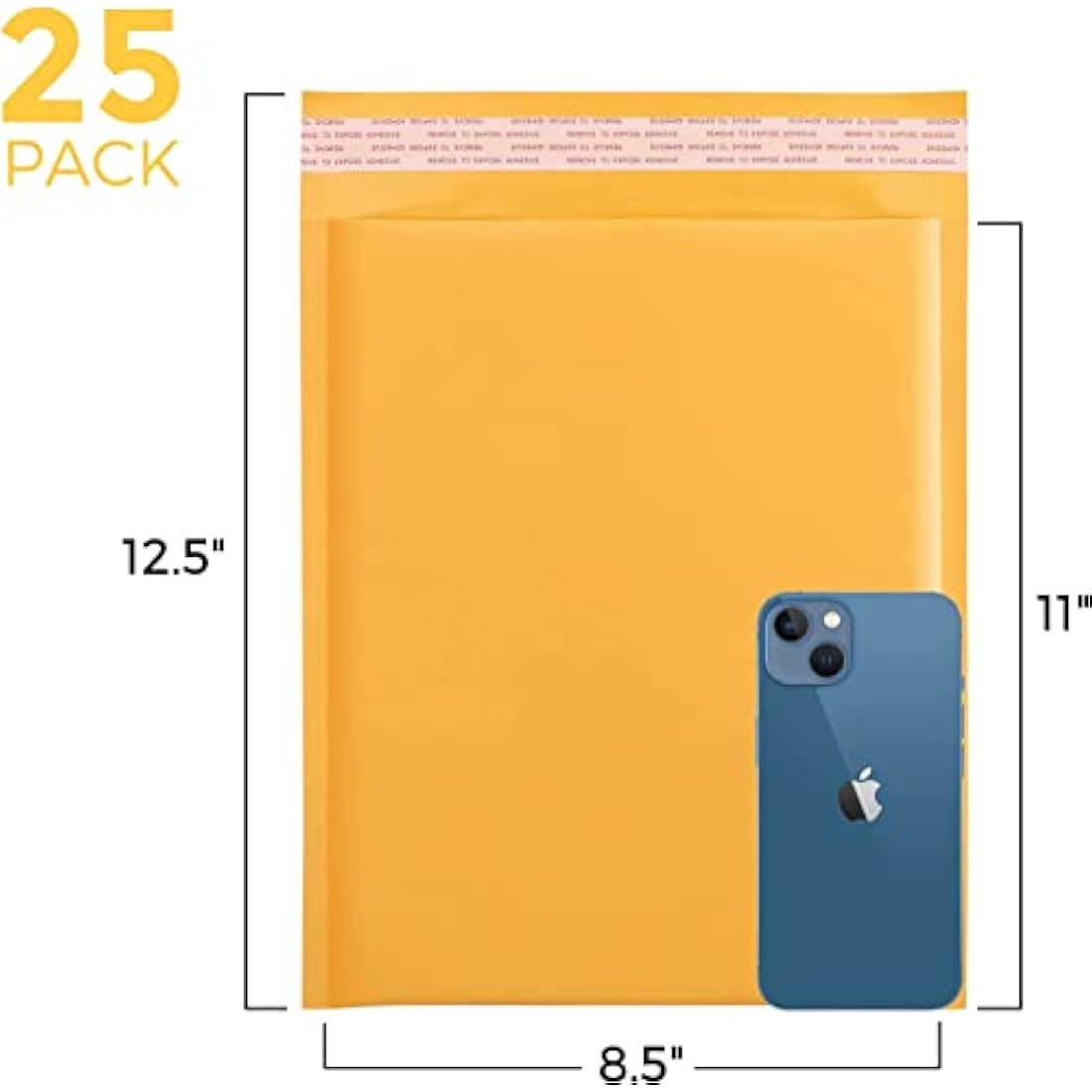 Switory 25pc Small A4 21.6cmx28cm Kraft Bubble Mailers Padded Envelopes for Packaging Gold Delivery Envelopes Padded