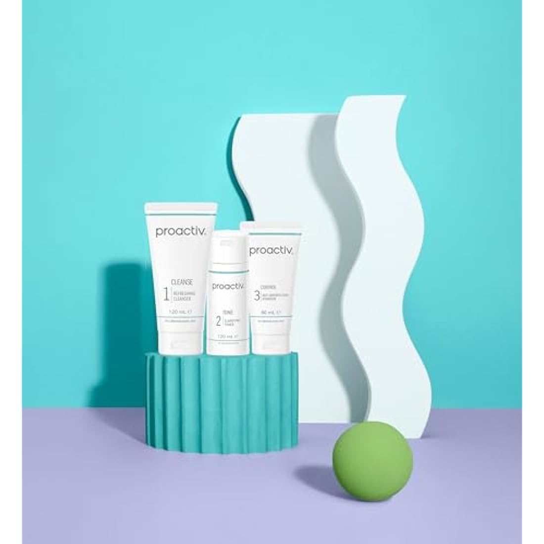 Proactiv Solution 60 Day Facial Cleansing 3-Step Routine, 1 x Cleanser 120 ml, 1 x Facial Toner 120 ml, 1 x Hydrator 60 ml (Pack of 1)