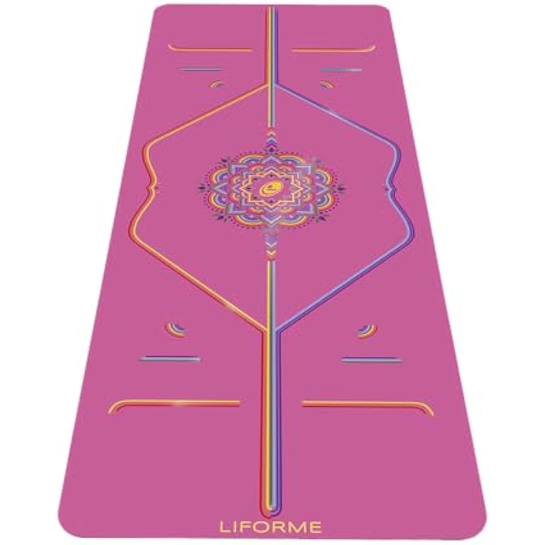 Liforme Printed Yoga Mat Collection - Free Yoga Bag, Patented Alignment System, Warrior-like Grip, Non-Slip, Eco-friendly, Sweat-resistant, Long, Wide and Thick for Comfort