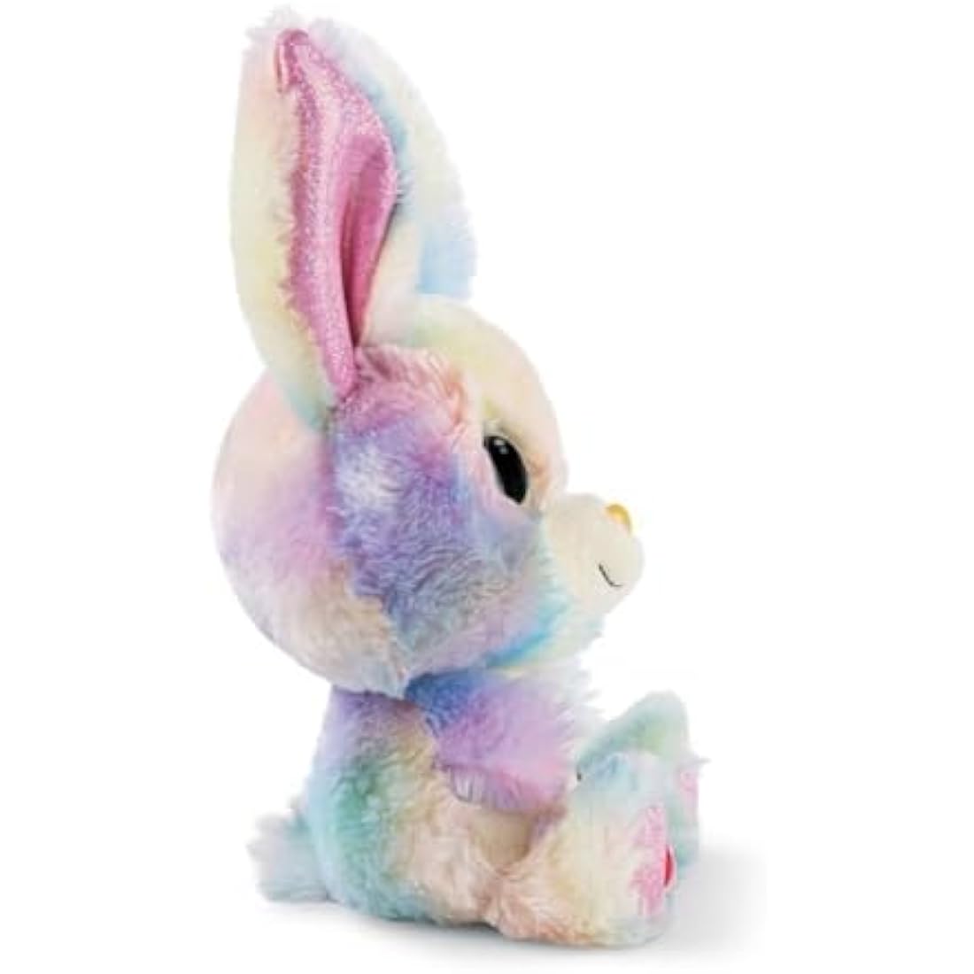 Nici 45561 Glubschis Animal, Cuddly Toy Bunny Rainbow Candy 15cm, Grey/Multi-Coloured