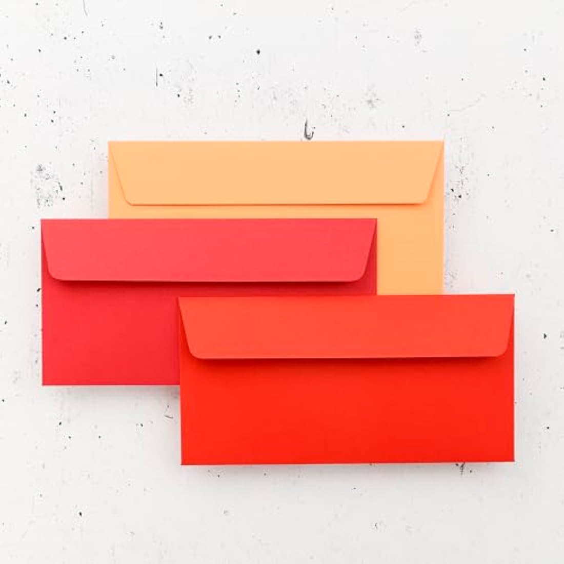 Clairefontaine - Ref 5495C - Pollen Adhesive Envelopes (Pack of 20) - DL Sized, 120gsm Paper, Printer-Compatible, Acid Free, Adhesive Strip for Easy Seal - Clementine Orange