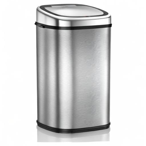 Tower T80901 Stainless Steel Kitchen Bin with Sensor Lid, Automatic Soft-Close, Manual Override, 58 Litre, Silver