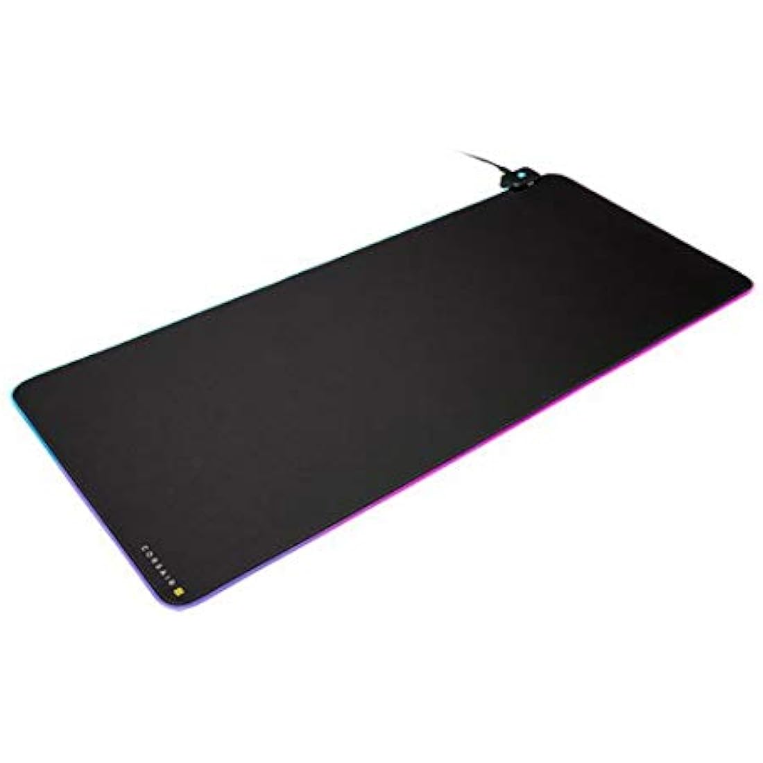 Corsair MM700 RGB Extended Cloth Gaming Mouse Pad - 930mm x 400mm - 360° RGB Lighting - Two USB Port Hub - Thick Rubber - Black