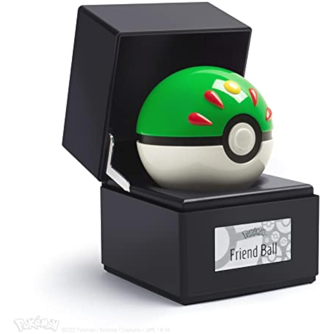 The Wand Company Original Poké Ball Authentic Replica - Realistic, Electronic, Die-Cast Poké Ball with Display Case Light Features. Officially Licensed by Pokémon