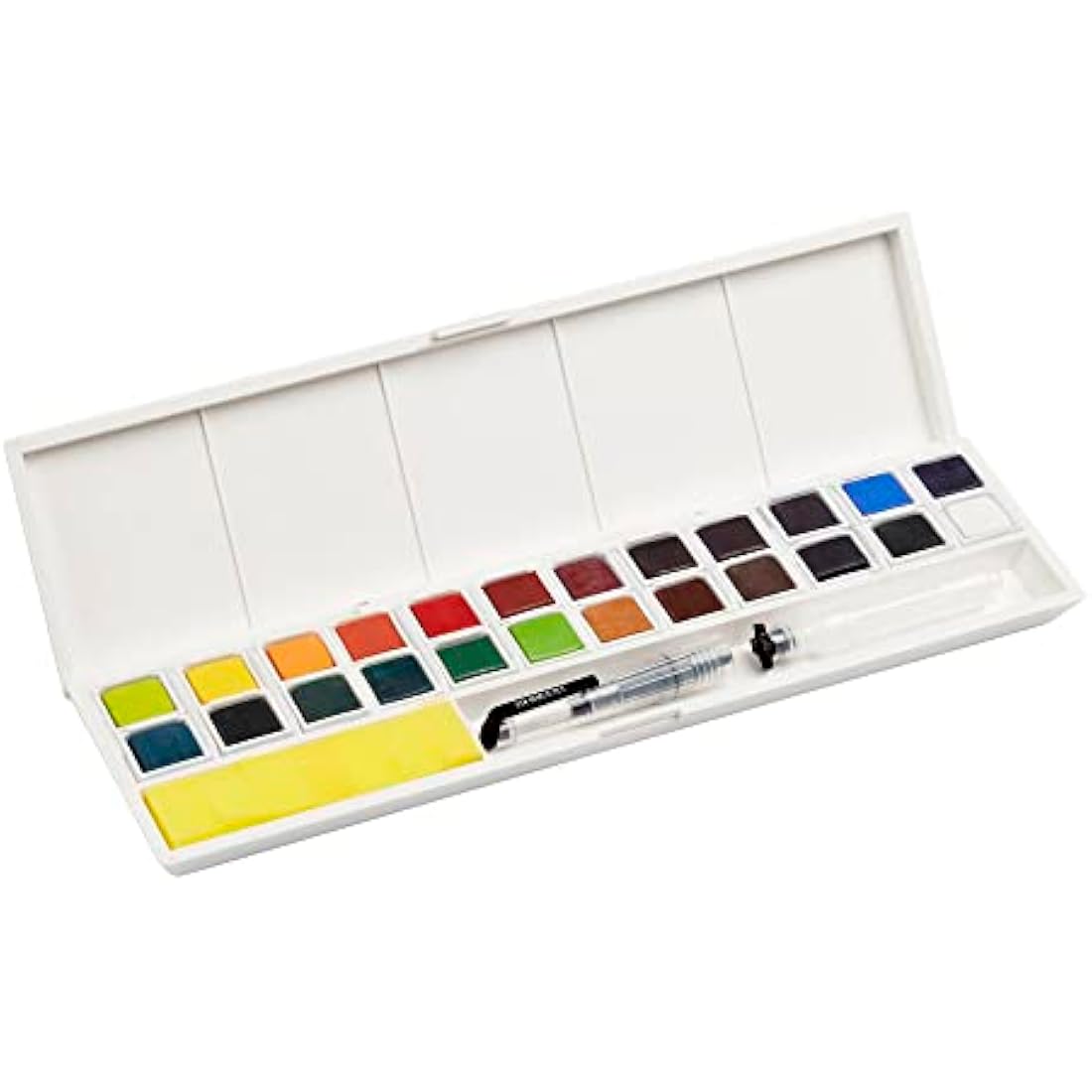 Derwent Inktense Paint 24 Pan Palette, Set of 24, Half Pan Size, Water-Soluble, Ideal for Painting & Crafts on Paper & Fabric, Professional Quality (2305545)