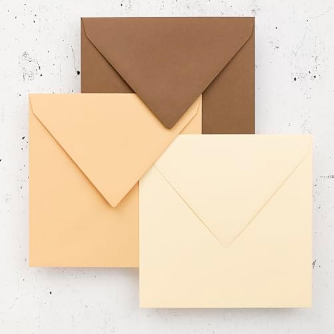 Clairefontaine - Ref 5463C - Pollen Envelopes (Pack of 20) - 165 x 165mm Sized, 120gsm Paper, Gummed Seal, Inkjet & Laser Printer Compatible, Acid Free - Caramel