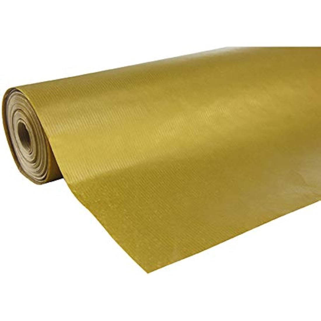 Clairefontaine - Ref 507275C - Nature Kraft Long Roll Wrapping Paper (Single Roll) - 70cm Width x 250m Length, 60gsm Ribbed Kraft Paper - Solid Gold Colour