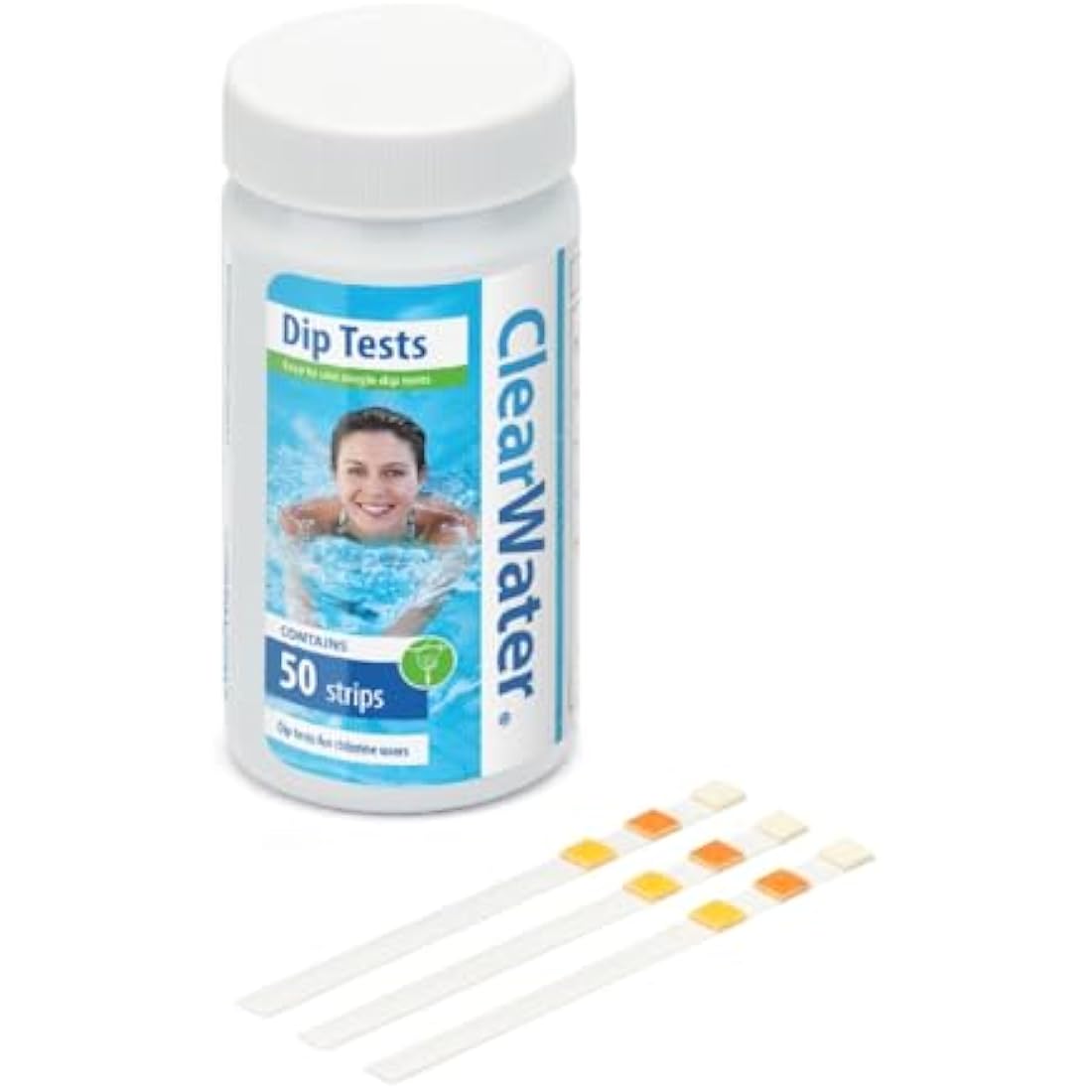 Clearwater Hot Tub, Pool and Spa Test Strips x 50-3 in 1 - Measures Chlorine, PH and Total Alkalinity