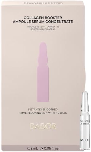 BABOR Collagen Booster Anti-Aging Serum Ampoules for the Face, with Tripeptides for Increased Elasticity and Smoothness, Vegan Formula, 7 x 2 ml Concentrated Ampoules