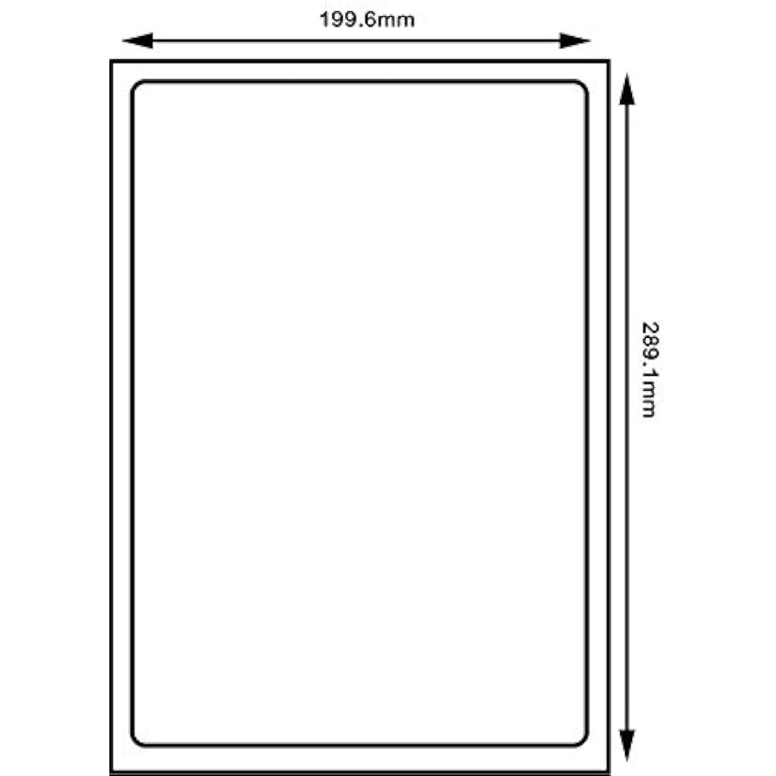 SmithPackaging A4 Self Adhesive Address Labels, 1 Label Per Sheet, 100 Sheets,199.6 x 289.1mm 100 Labels,