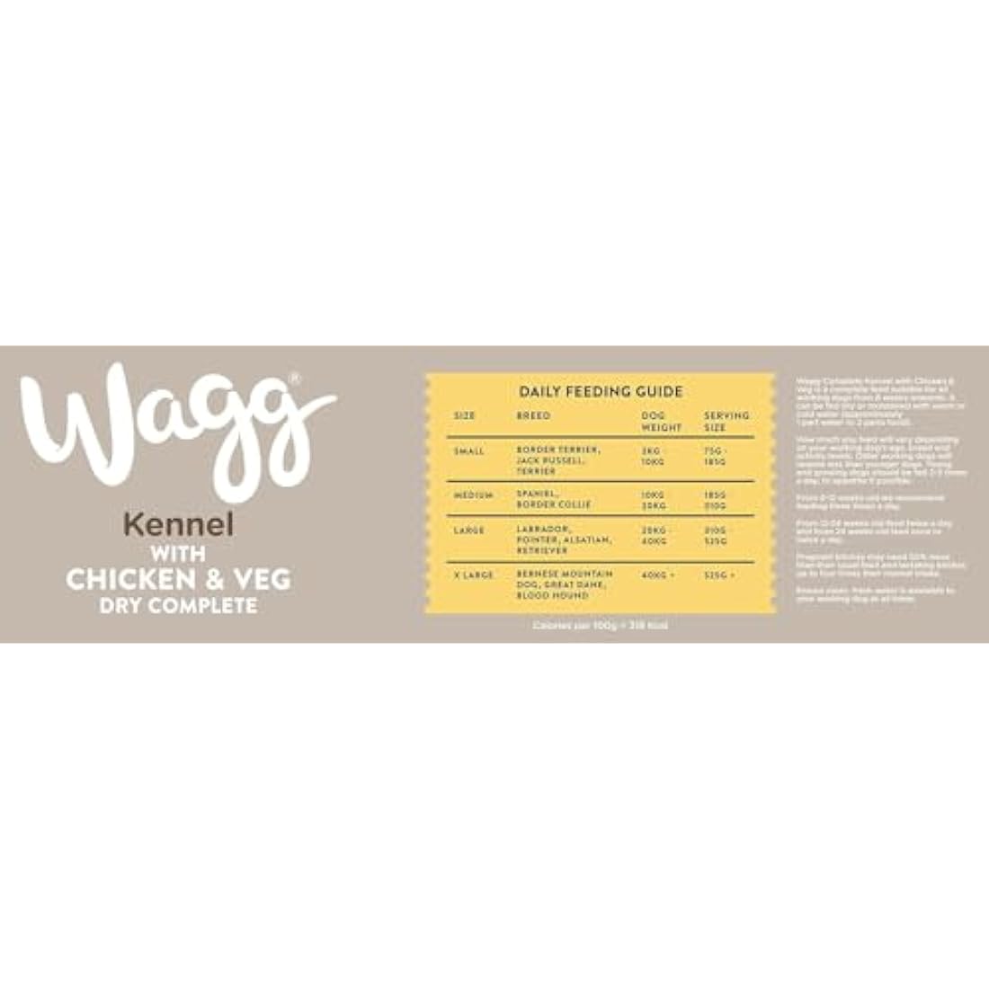 Wagg Kennel Complete Dry Adult Dog Food Chicken & Veg 15kg - Meaty Ingredients Come 1st