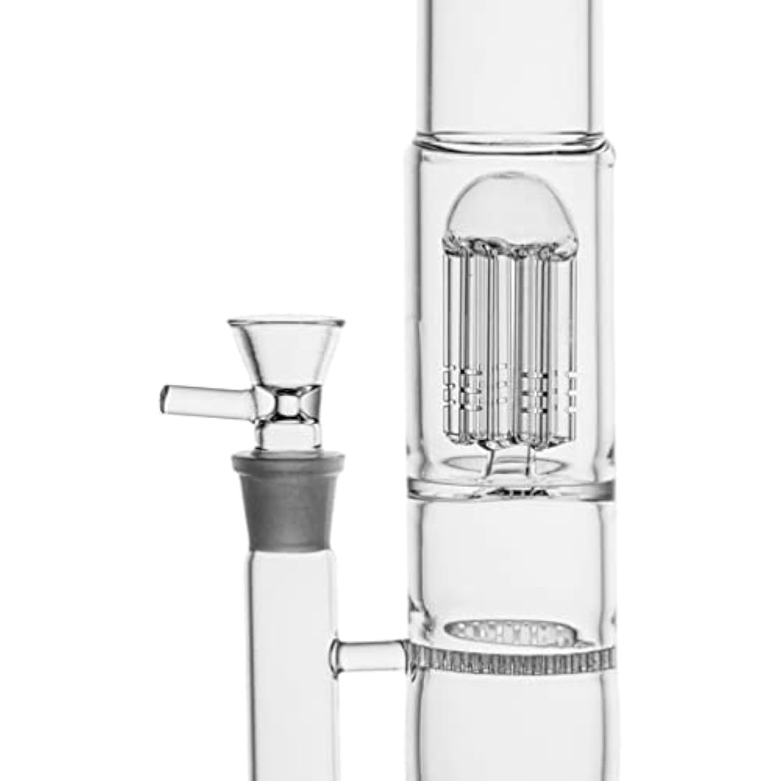 RORA 17" Glass Bong 18.8mm Big Glass Bongs Water Pipe 3 Honeycomb Perc Birdcage Clear Pipe Tube with 18 mm Joint Slide Bowl (Clear)