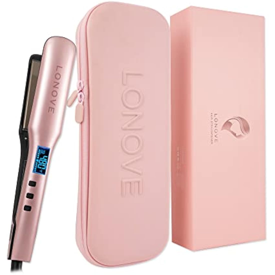 Titanium Hair Straighteners for Thick Hair - Professional Flat Iron Hair Straightener for Women