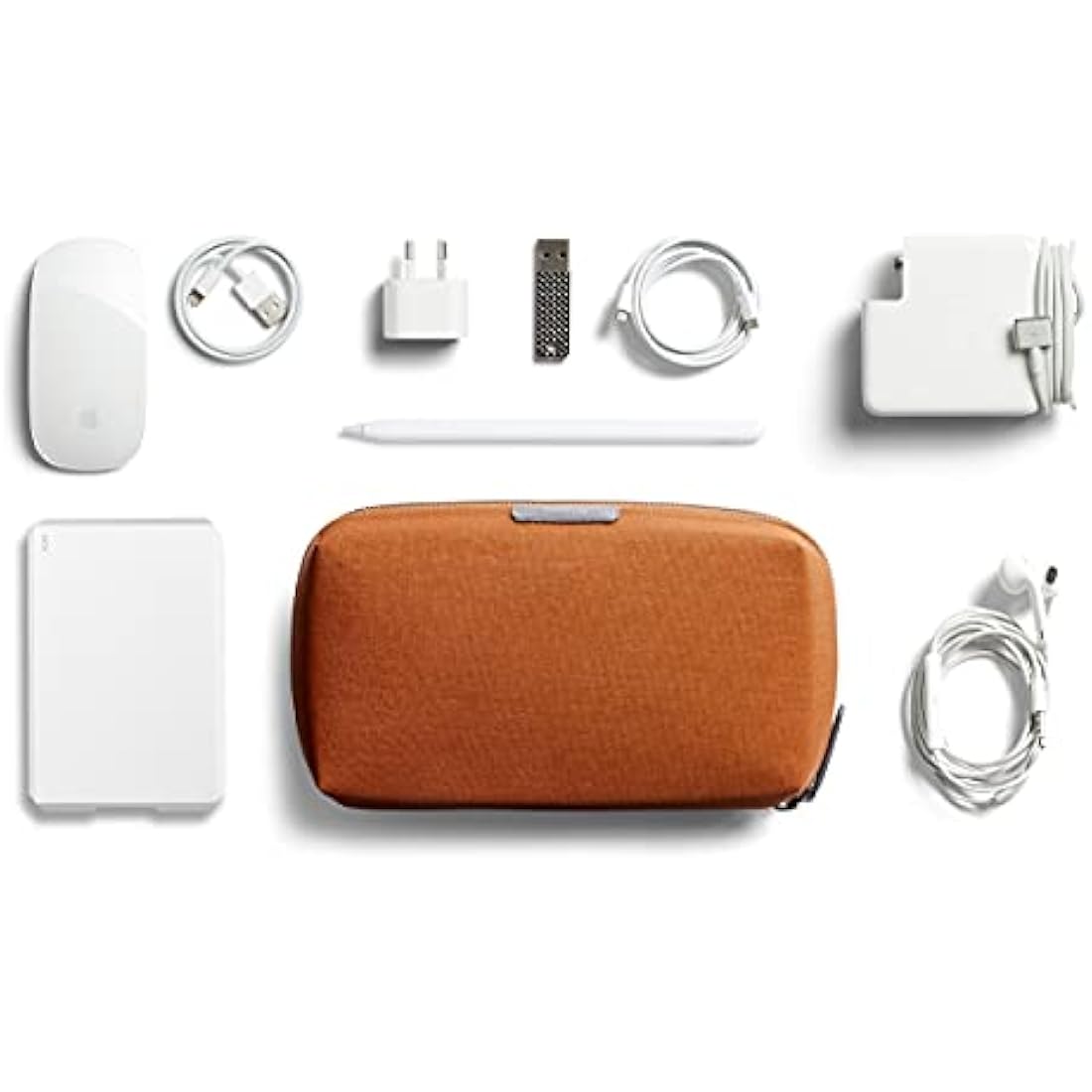 Bellroy Tech Kit (Tech Accessories Organizer Pouch, Zipper Closure, Stores Power Bank, Phone Charger, Cables & More) (Bronze)