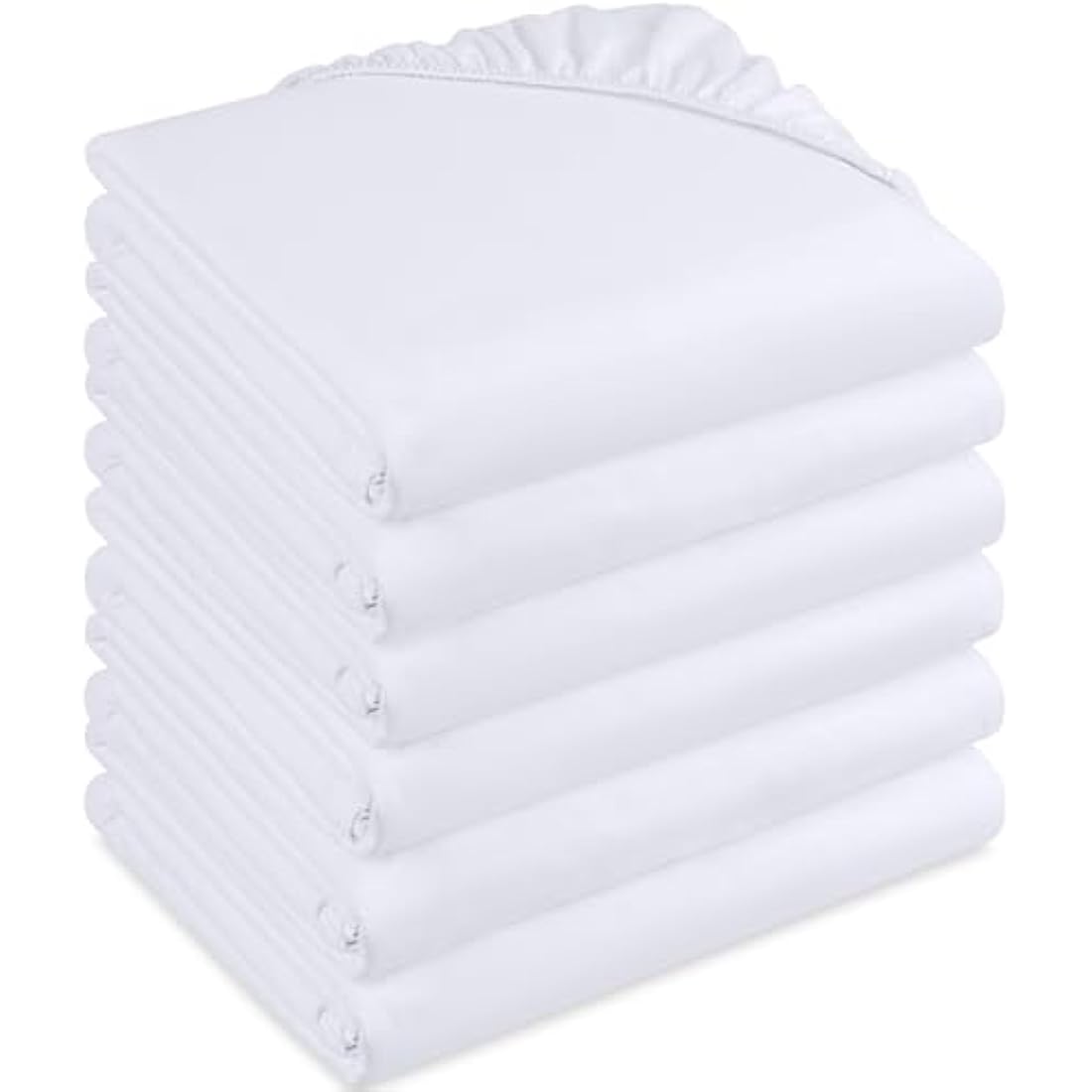 Utopia Bedding Fitted Sheet (Bulk Pack of 6) - Deep Pocket - Easy Care - Soft Brushed Microfibre Fabric - Shrinkage and Fade Resistant (Super King, White)