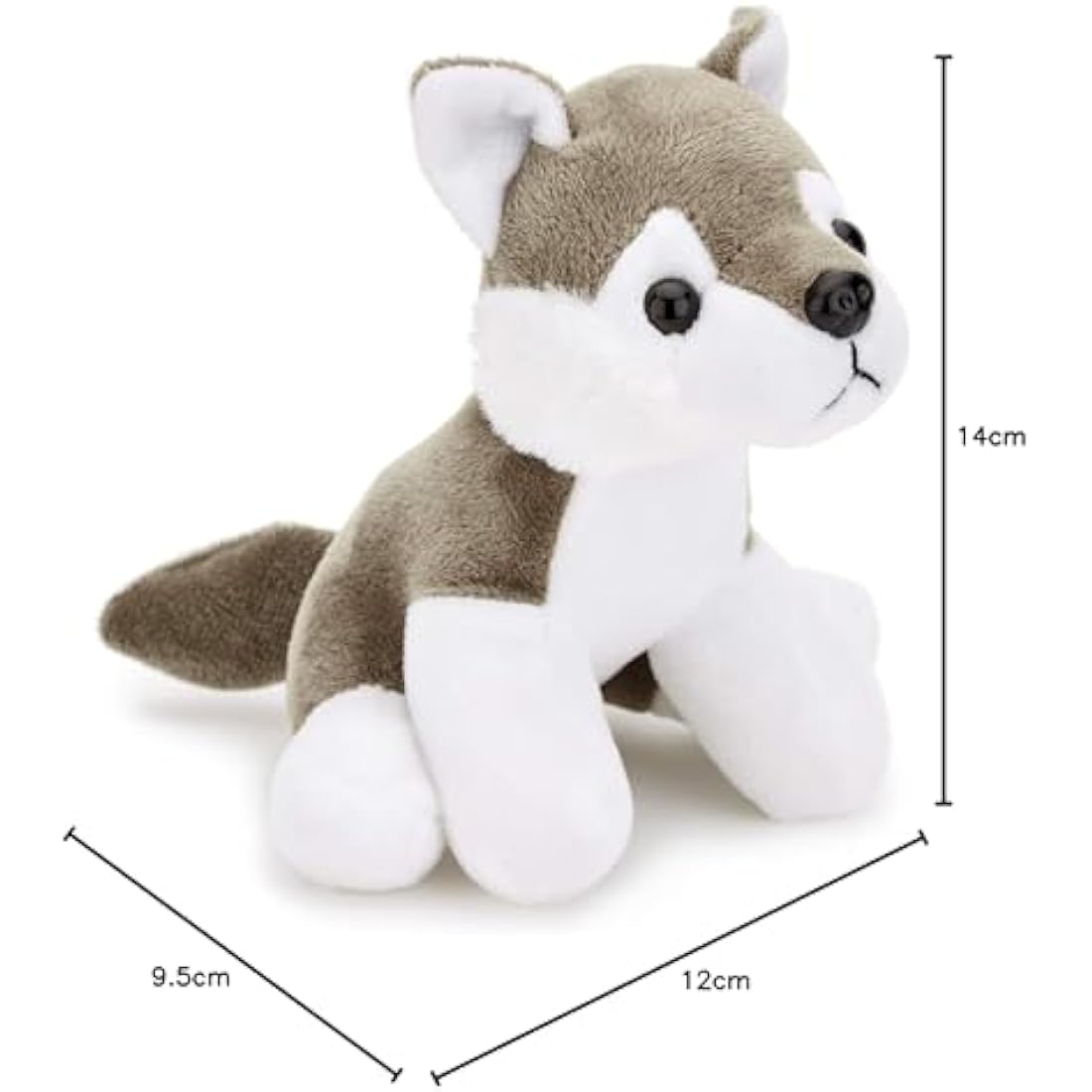 Zappi Co Children's Soft Cuddly Plush Toy Animal - Perfect Perfect Soft Snuggly Playtime Companions for Children (12-15cm /5-6") (Wolf)