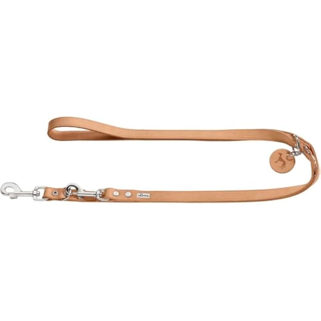 HUNTER Training leash, 20/200 Soft genuine cow leather, tan