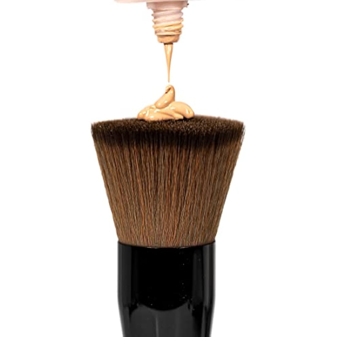 Palladio Flat Kabuki Brush, Professional Makeup Brush for Foundation, Face Blush, Powder, Cream, Contour & Highlight, Synthetic Bristles Provide Buildable Coverage for a Natural Even Looking Finish
