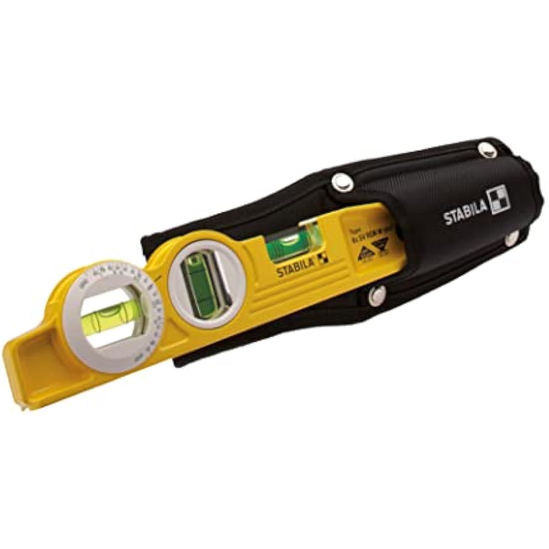 Stabila 16670/0 25 cm"Torpedo Type 81 SV REM W360" Spirit Level with Bag - Yellow/Black