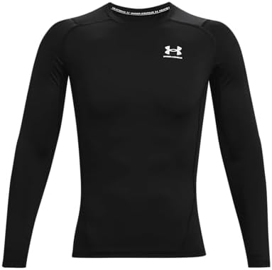 Under Armour Men's HeatGear Long Sleeve Top, Midnight Navy/White