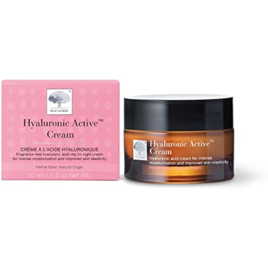 New Nordic Hyaluronic Active Cream with Hyaluronic Acid & Shea Butter - Improve Skin Elasticity & Reduce Visibility of Wrinkles - Odour Free - 50 ml