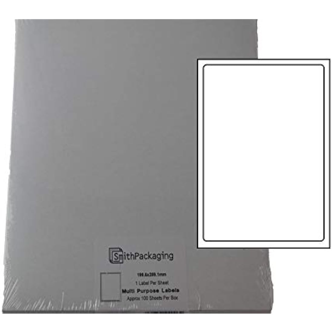 SmithPackaging A4 Self Adhesive Address Labels, 1 Label Per Sheet, 100 Sheets,199.6 x 289.1mm 100 Labels,